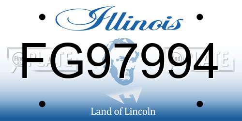 FG97994 Illinois License Plate