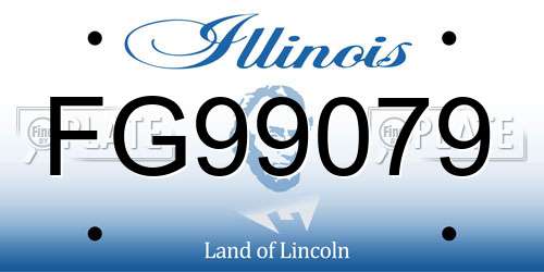 FG99079 Illinois License Plate