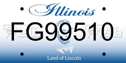 FG99510 Illinois License Plate