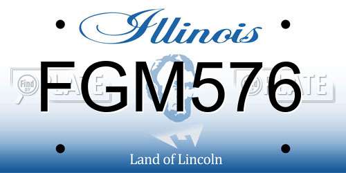 FGM576 Illinois License Plate