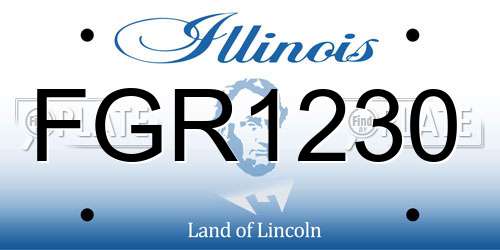 FGR1230 Illinois License Plate