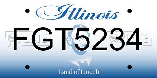 FGT5234 Illinois License Plate