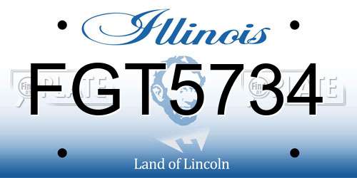 FGT5734 Illinois License Plate