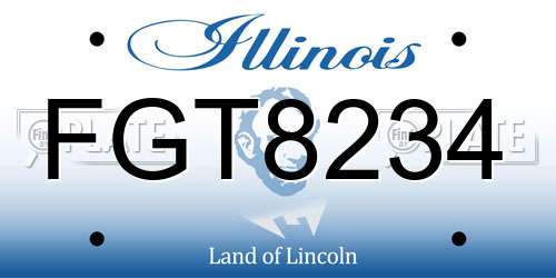 FGT8234 Illinois License Plate