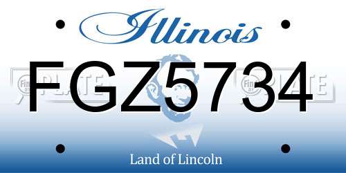FGZ5734 Illinois License Plate