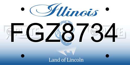 FGZ8734 Illinois License Plate