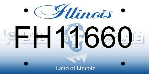 FH11660 Illinois License Plate