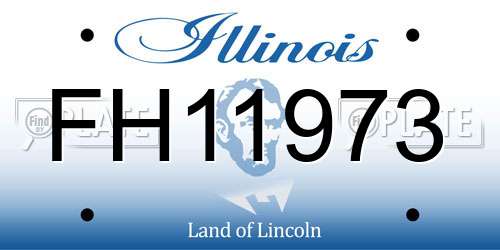 FH11973 Illinois License Plate