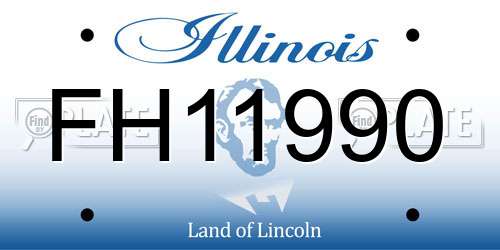 FH11990 Illinois License Plate