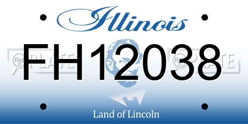 FH12038 Illinois License Plate