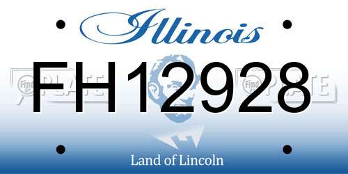 FH12928 Illinois License Plate