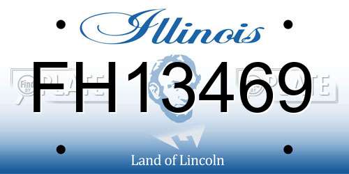 FH13469 Illinois License Plate