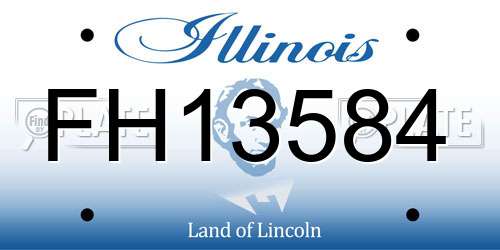 FH13584 Illinois License Plate