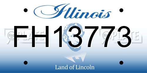 FH13773 Illinois License Plate