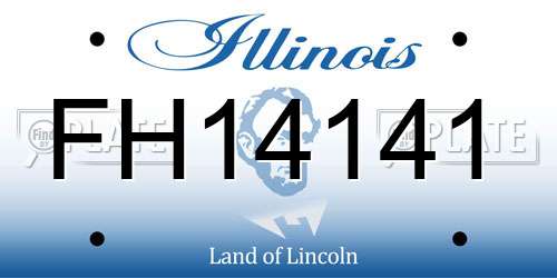FH14141 Illinois License Plate