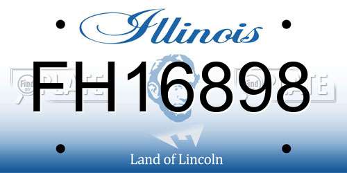 FH16898 Illinois License Plate