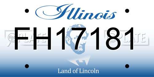 FH17181 Illinois License Plate