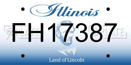 FH17387 Illinois License Plate