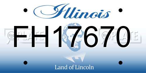 FH17670 Illinois License Plate