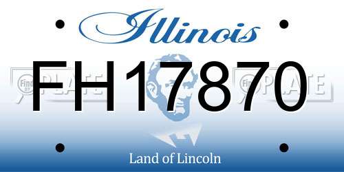 FH17870 Illinois License Plate