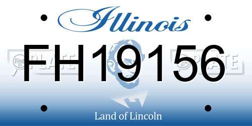 FH19156 Illinois License Plate