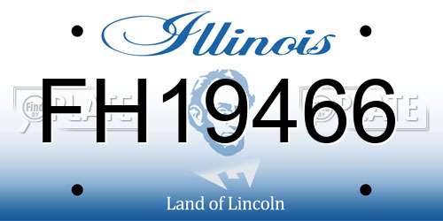 FH19466 Illinois License Plate