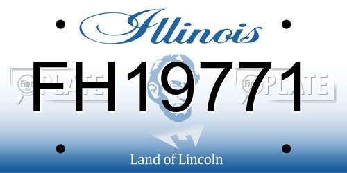 FH19771 Illinois License Plate
