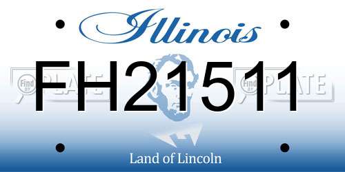 FH21511 Illinois License Plate