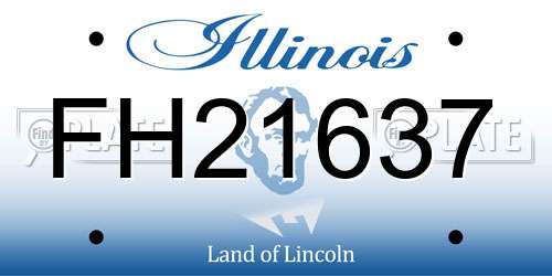 FH21637 Illinois License Plate