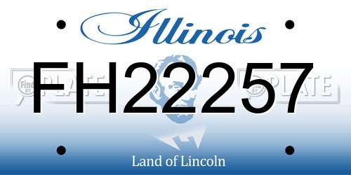 FH22257 Illinois License Plate