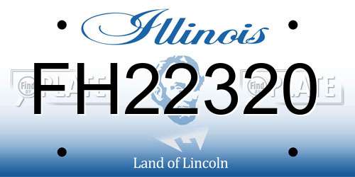 FH22320 Illinois License Plate