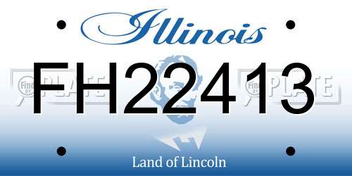 FH22413 Illinois License Plate