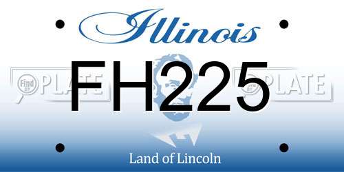 FH225 Illinois License Plate