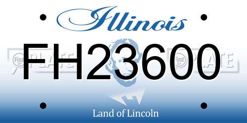 FH23600 Illinois License Plate