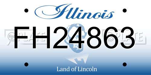 FH24863 Illinois License Plate