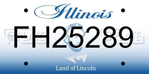 FH25289 Illinois License Plate