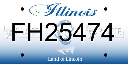 FH25474 Illinois License Plate