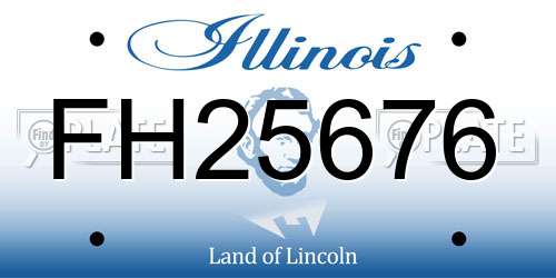 FH25676 Illinois License Plate