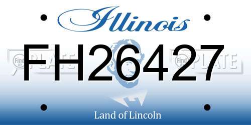 FH26427 Illinois License Plate