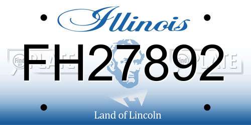 FH27892 Illinois License Plate