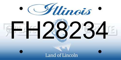 FH28234 Illinois License Plate