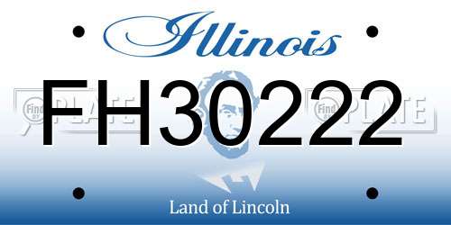 FH30222 Illinois License Plate