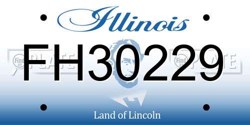 FH30229 Illinois License Plate