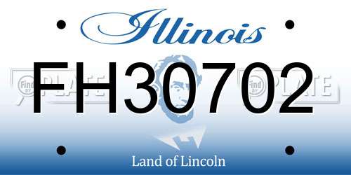 FH30702 Illinois License Plate