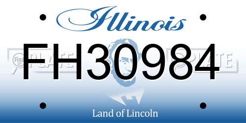 FH30984 Illinois License Plate