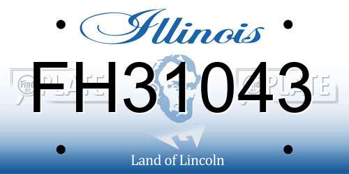 FH31043 Illinois License Plate