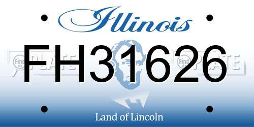 FH31626 Illinois License Plate