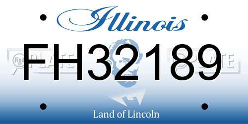 FH32189 Illinois License Plate