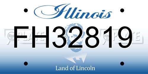 FH32819 Illinois License Plate