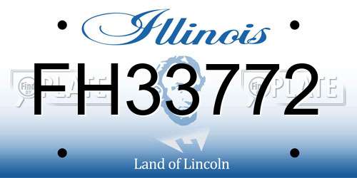 FH33772 Illinois License Plate